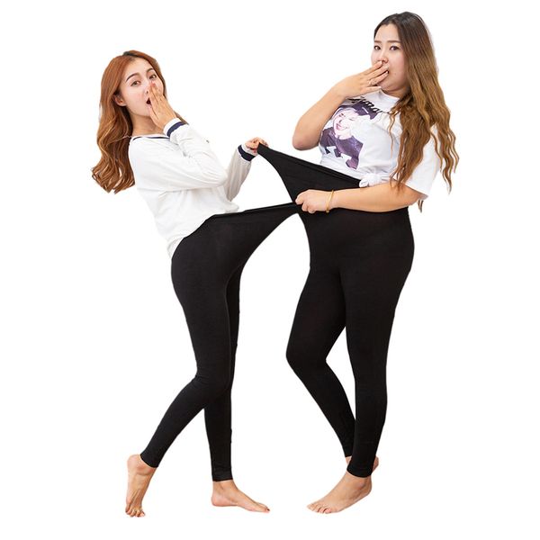 

women's leggings plus size women stretch high ankle-length casual elastic slim legging fit spring and autumn season, Black