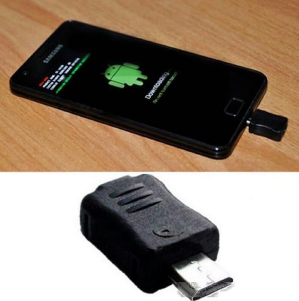 

fix / unbrick download mode micro usb dongle jig for smartphone samsung galaxy s2 i9100 i9220 android black