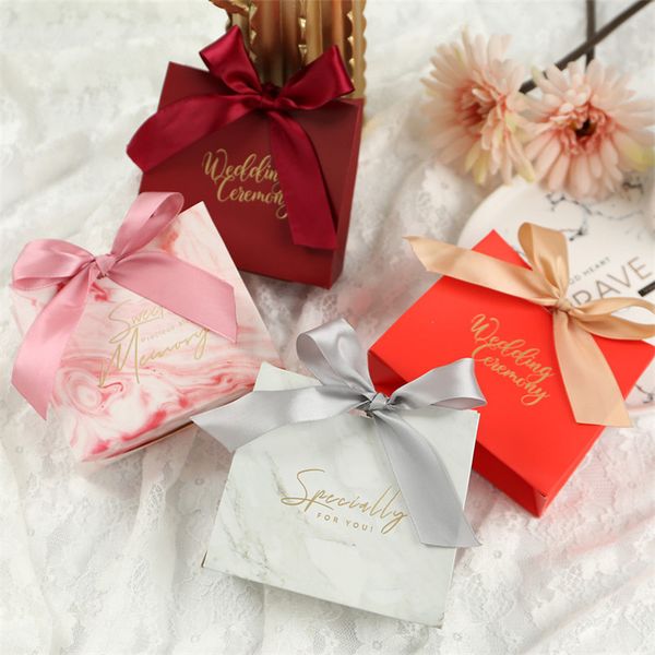 

gift wrap 20 pcs creative candy box for cake cookies goodies party favor with ribbon marble pattern christmas halloween birthday