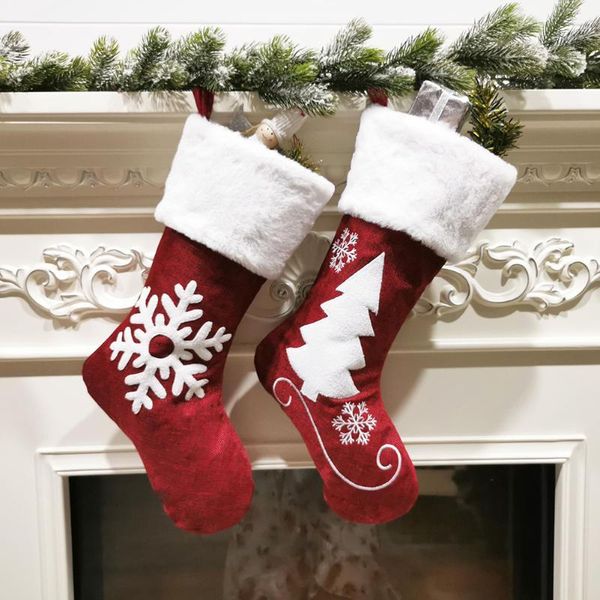 

christmas hanging stocking children candy gift packing bag xmas tree hanging pandent party home party new year decorations