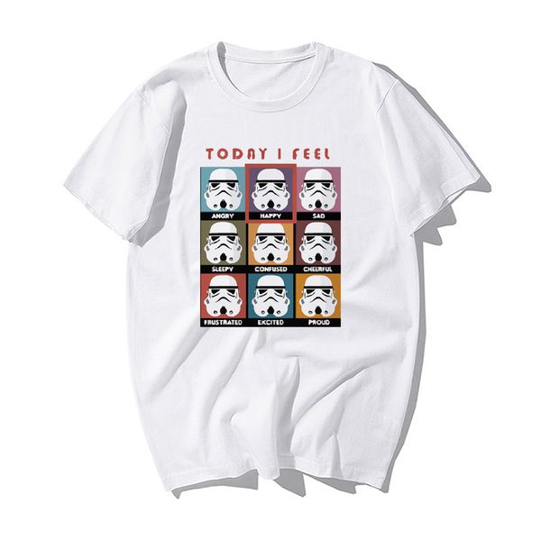 

2020 new t shirt men funny stormtrooper today i feel emotions print tshirt summer mens cotton short sleeve tshirt streetwear