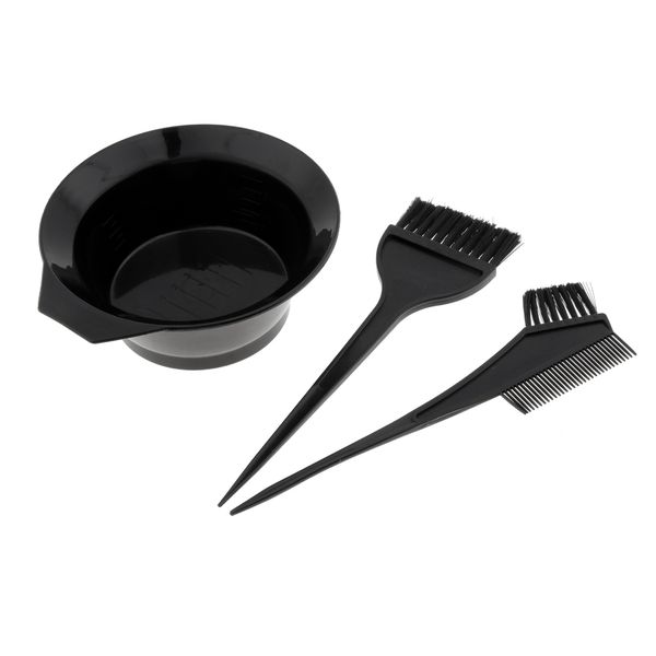 

3 шт пластиковые салон окраска волос окрашивание kit цвет краска кисть comb смешивание шара оттенок bleach