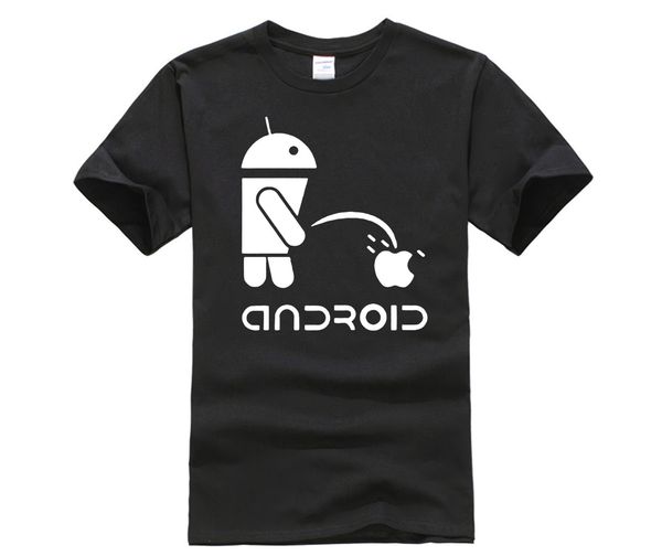 

fashion men t shirts android robot male t shirt humor logo printed funny t shirt short sleeve camiseta masculino tees (2