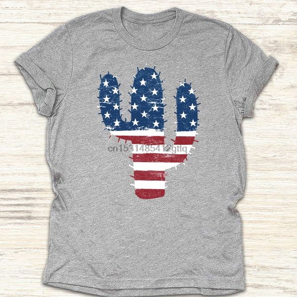 

american cactus usa flag 4th of july t shirt