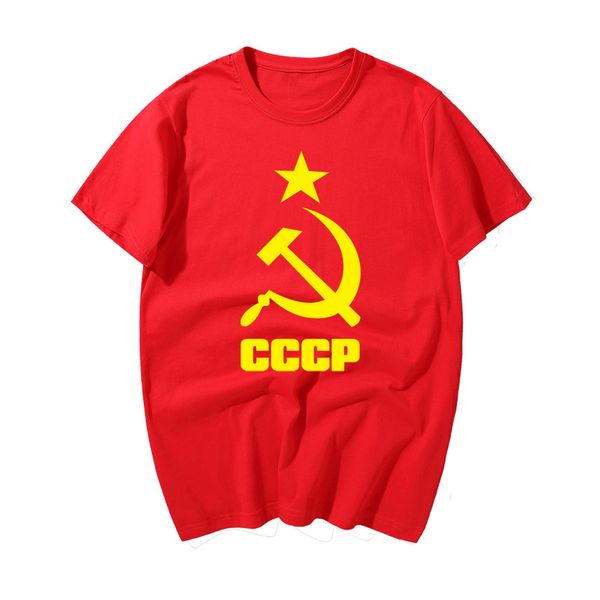 

2020 cccp t shirts hammer and sickle ussr printe men t-shirt moscow russia casual cotton short sleeve tees summer men clothes
