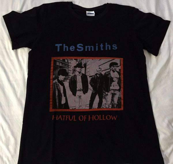 

vintage the smiths morrissey 1984 hatful of hollow uk 84 tour t-shirt reprint men summer short sleeves t shirt