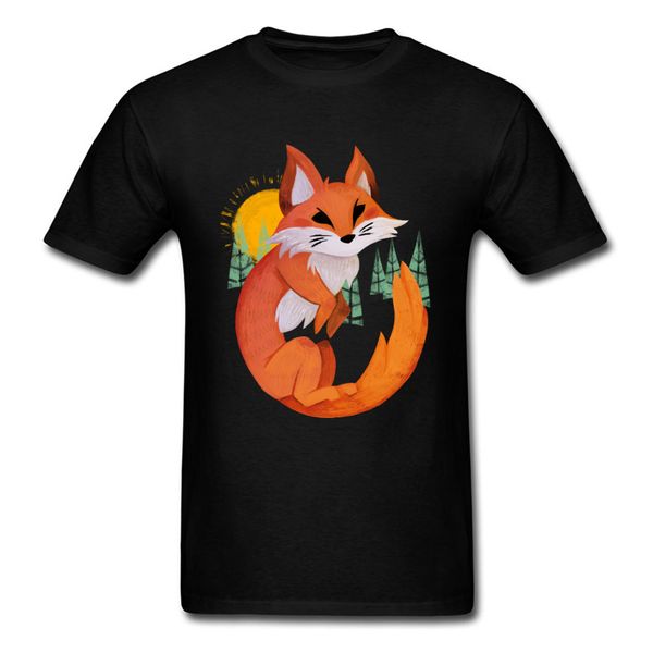 

fox shirt 2018 o-neck casual short sleeve cotton fabric man t shirt casual tee-shirt ing