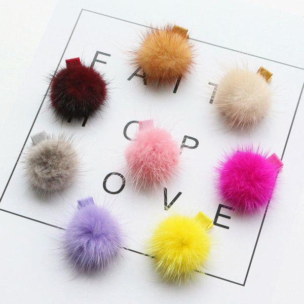 

beautiful barrettes for kids cute hair accessories for girls lovely mink hairpin for girls great quality with price ing, Black;brown