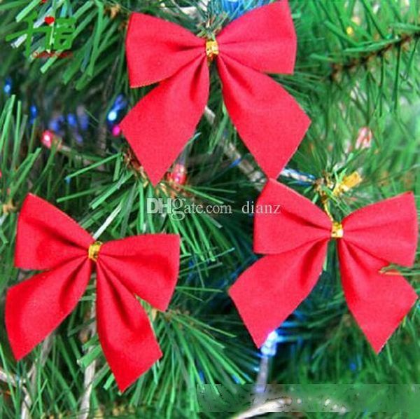 

new arrive 12pcs set christmas tree bow decoration baubles new year ornaments santa claus christmas decoration supplies xmas party bows