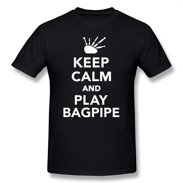 

keep calm и play волынка тенниска мода смешные день хлопка с коротким рукавом рубашки причинная o-образным вырезом топы тис hip hop