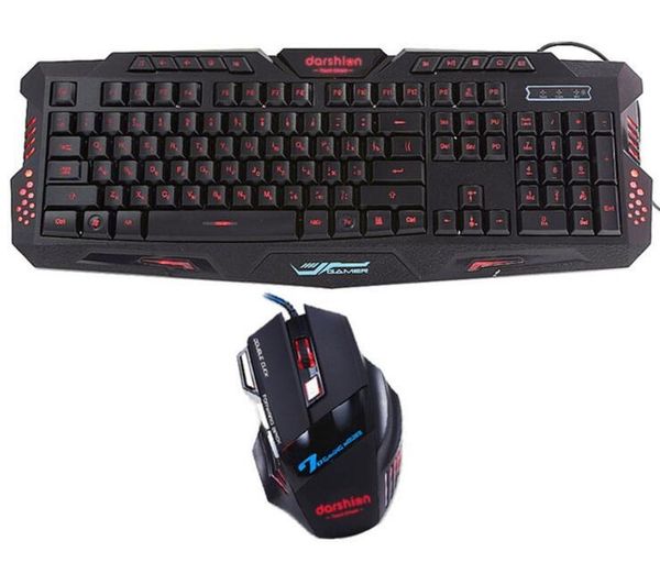 

keyboard mouse combo backlit led gaming led 3color fingerboard colorful gaming mouse breathing light 7 buttons