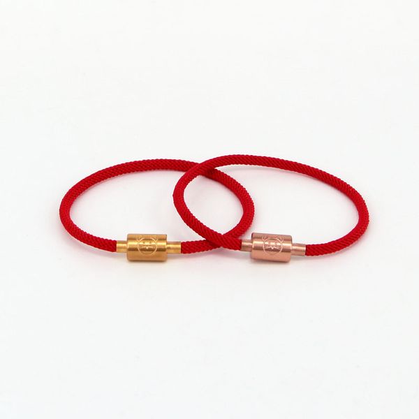 

charm bracelets fashion stainless steel animal rat zodiac round magnetic buckle red rope bracelet bangle woman party xmas gift, Golden;silver