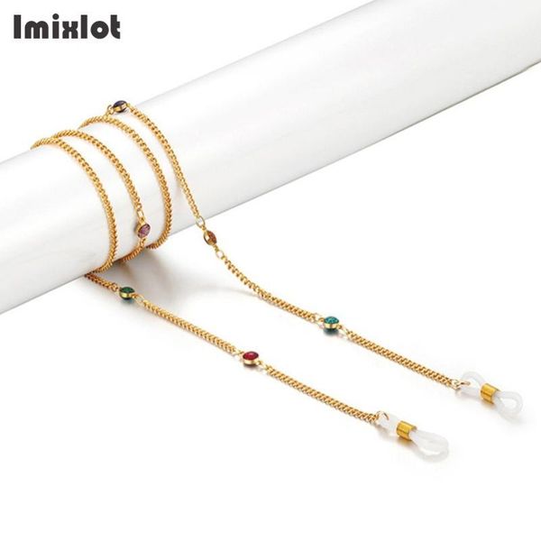 

vintage eyeglass chains handmade metal sunglasses cords enamel beads glasses chain eyewears holder gold silver neck strap rope