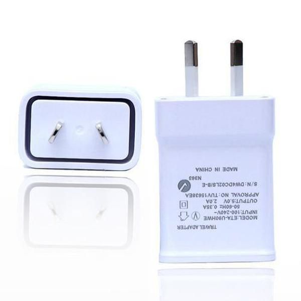 

5v 2a australia au plug usb fast charger ac power wall home charger for galaxy s9 s8 note8 n7100 google no package