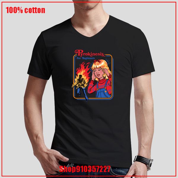 

pyrokinesis for beginners v-neck teenage cartoon 100% cotton fashion men t shirt 2020 new anime style cotton 3d unique apparel