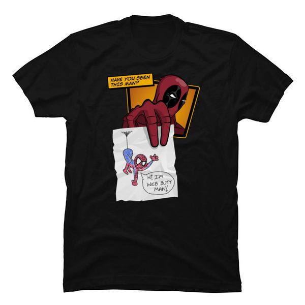 

short sleeve t shirt deadpool dead poll web version hip hop comic t-shirts prevalent o neck 100% cotton men t-shirts