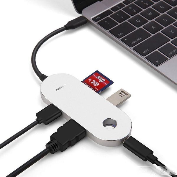 

cac033- 6 in 1 usb hub with usb c charging port hdmi port 2 usb 3.0 port sd & micro sd card reader