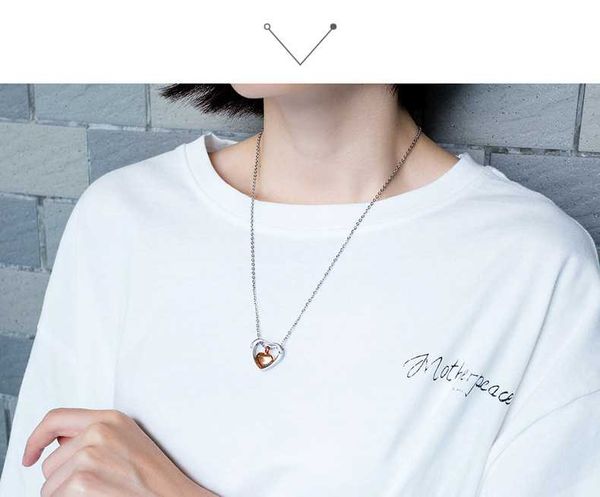 

love necklace titanium steel lady missing the meaning necklace pet ashes box can be opened, Silver