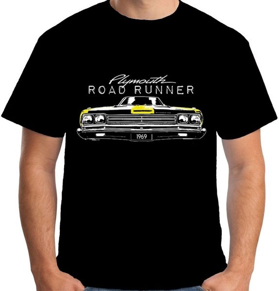 

2019 100% cotton mens t-shirt licensed classic plymouth road runner muscle car a21145 tee shirt