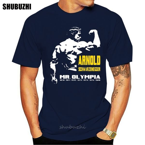 

arnold schwarzenegger mr olympia man short sleeve fashion t-shirt gymer tee popular style man t shirt tee plus size