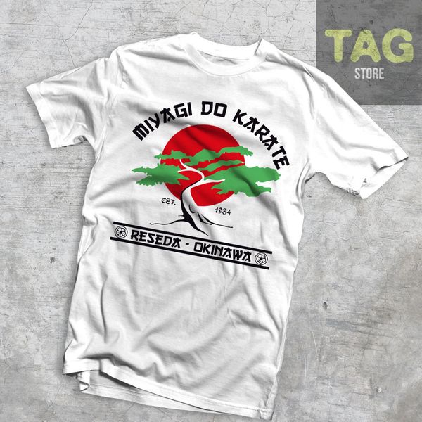 

горячий новый 2020 летняя мода t-shirt karate kid фильм культ мияги do karate, резеда окинаве tee shirt