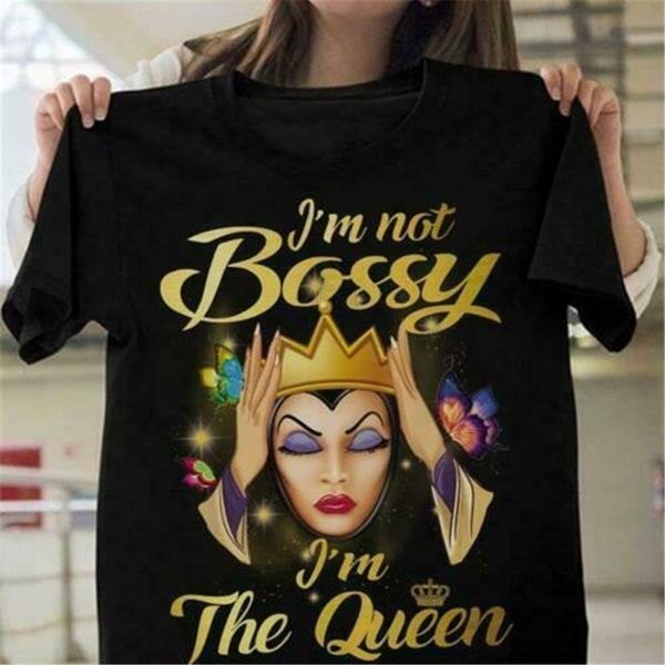 

i'm not bossy i'm the queen ladies t-shirt black cotton s-3xl round neck tee shirt