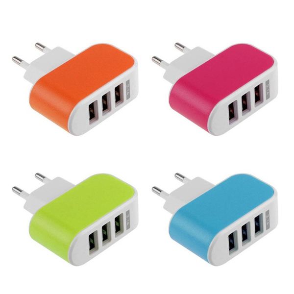 

selling eu us plug usb wall charger 5v 3a usb charger 3 port for samsung iphone lg