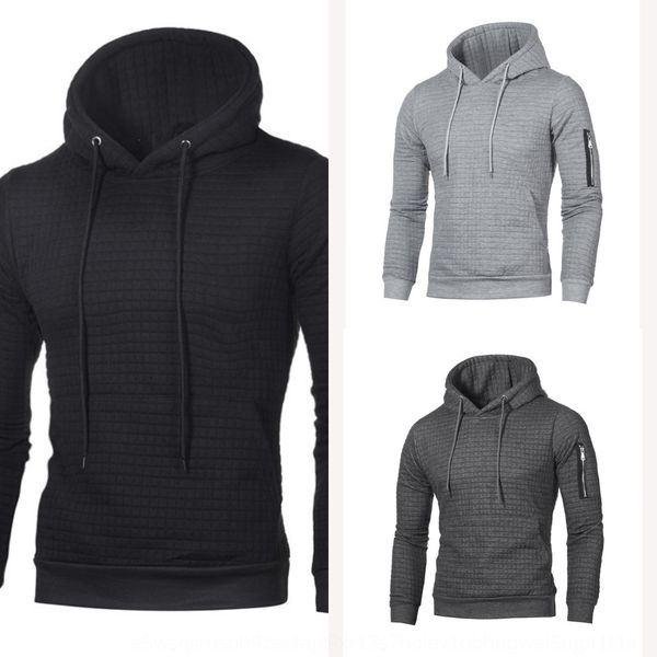 

slim side zipper hooded plaid slim side zipper hooded sweater coat coat pullover plaid pullover sweater rkod2, Black