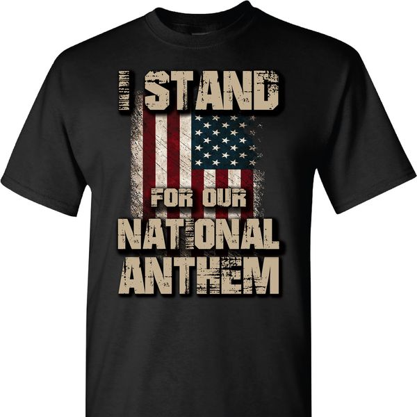 

i stand for our national anthem on a dark heather t shirt summer men's fashion tee,comfortable t shirt,casual short sleeve tee