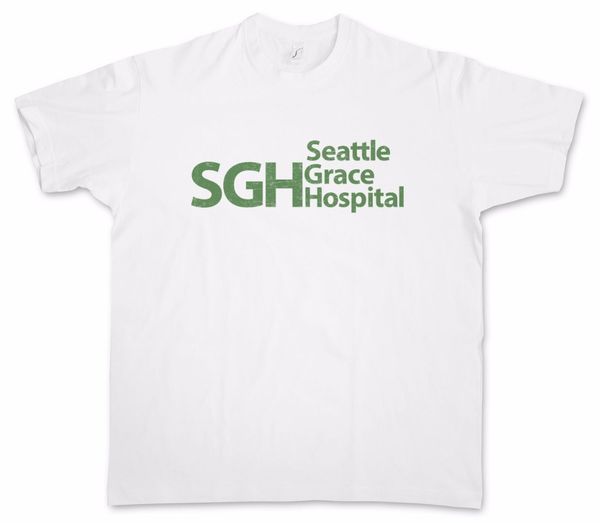 

2019 straight short sleeve t-shirt homme solid fitness tee men's seattle grace hospital sgh anatomy er room t shirt