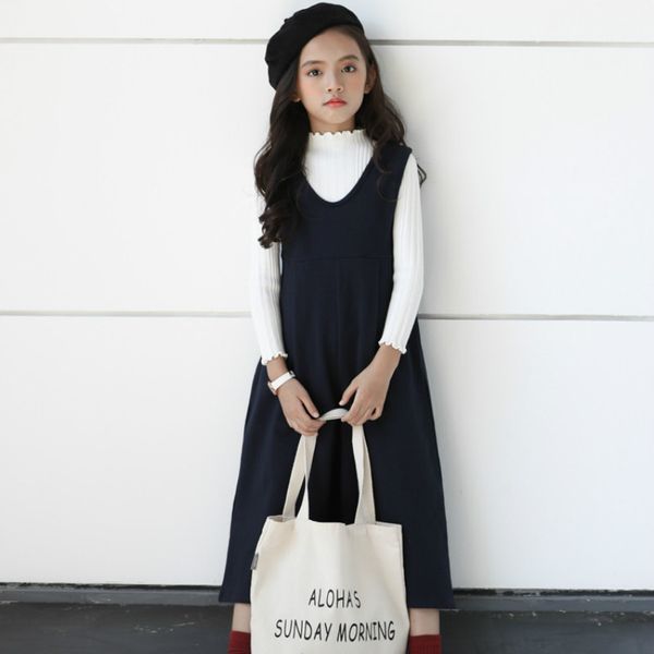 

girls sweaters 2020 fall new baby turtleneck elastic kids knit shirt basic children shirt cotton winter 4 colors,#6332, Blue