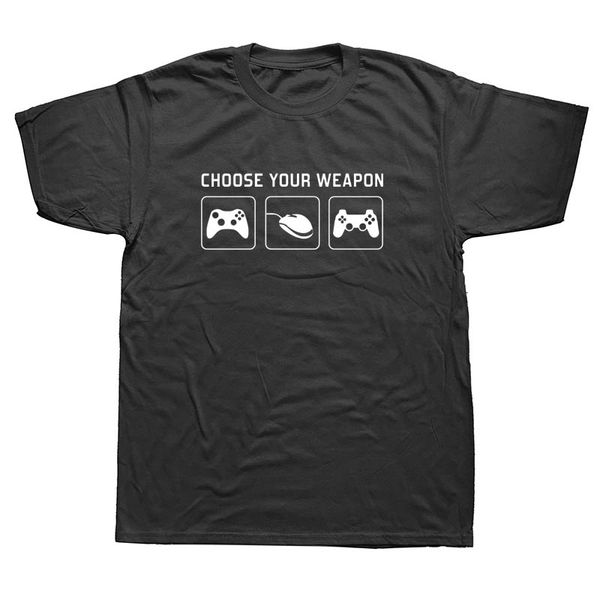 

video game choose your weapon gaming t-shirt cotton men t shirt