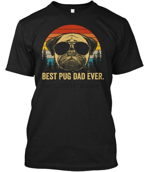 

pug dad ever father dog tagless tee t-shirt