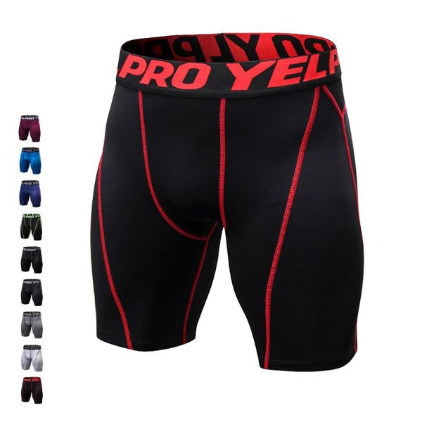 

running shorts men's jogging tights gym training wear compressed bodybuilding short trunks fitness bottoms quick dry boxer, Black;blue