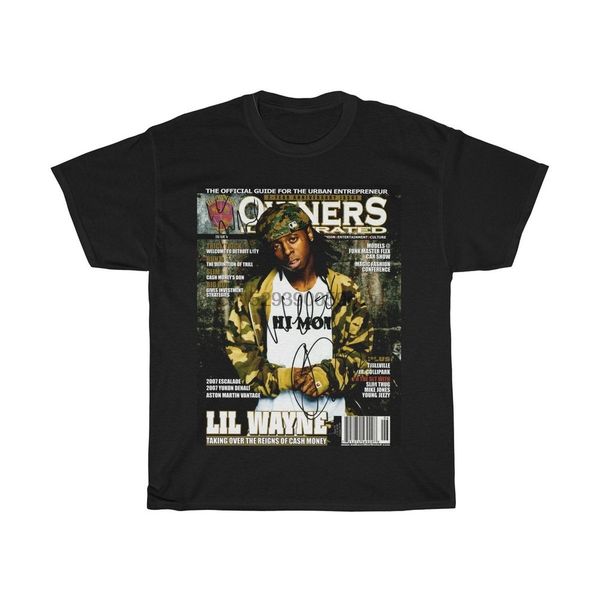 

heavy cotton tee lil wayne signed cover custom