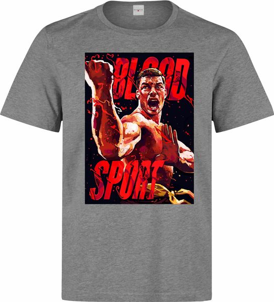 

bloodsport poster jean-claude van damme art men (woman available) grey t shirt