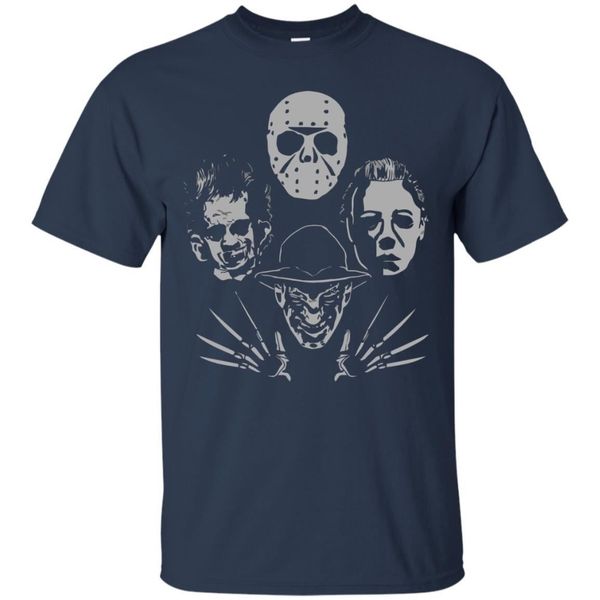 

new fashion men's short sleeve jason voorhees, michael myers t-shirt horror moive rhapsody shirt short sleeve funny casual tee