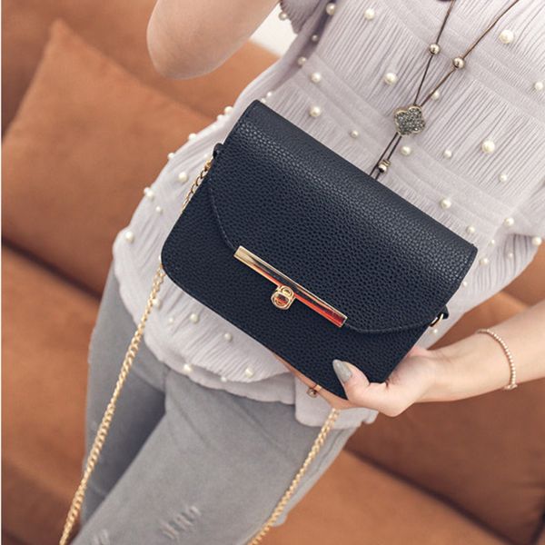

chain crossbody bag for women handbag fashion korean version shoulder bag leather hasp messenger women flap bags