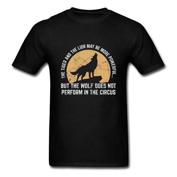 

letter wolf patchwork t shirts headline text title men tshirts stay wild powerful wolf does not perform in circus wildwolf shirt