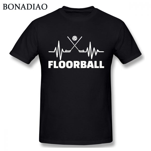 

man's floorball fan ecg ekg t shirt for men quality homme tee shirt o-neck s-6xl big size camiseta