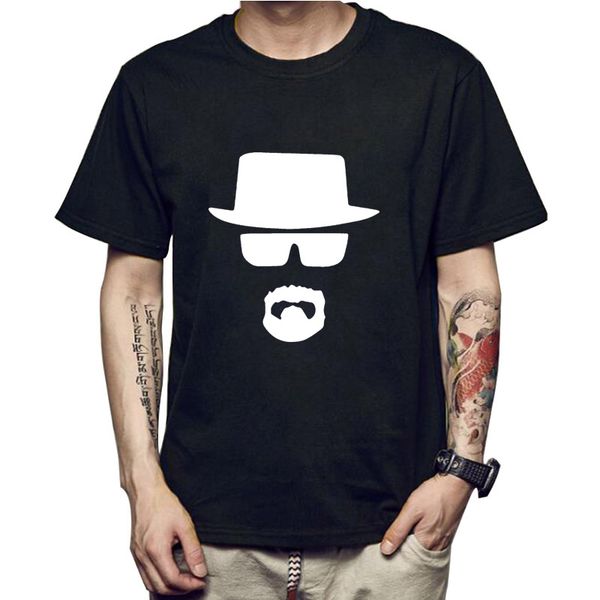 

men short sleeve 100% cotton loose heisenberg funny printed casual mens tshirt summber cool men tshirt streetwear