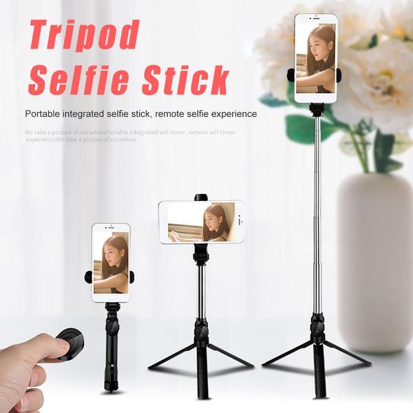 

bluetooth selfie stick mini tripod selfie stick extendable handheld self portrait with bluetooth remote shutter for iphone x 8 7 with box