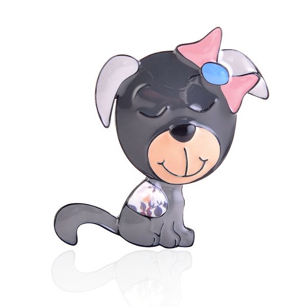 

brooch of cool dog brooches and pins for kids children large alloy brooch woman men trendy animal sweater dress girls badges, Gray