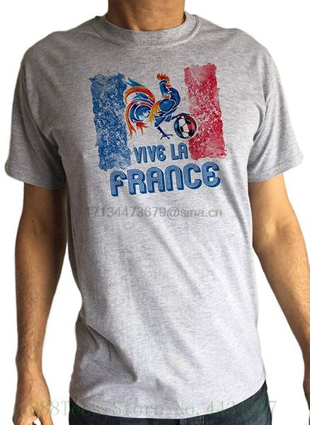 

mens t shirt vive la france flag footballer rooster print ts1461 2018 brand t shirt men fashion