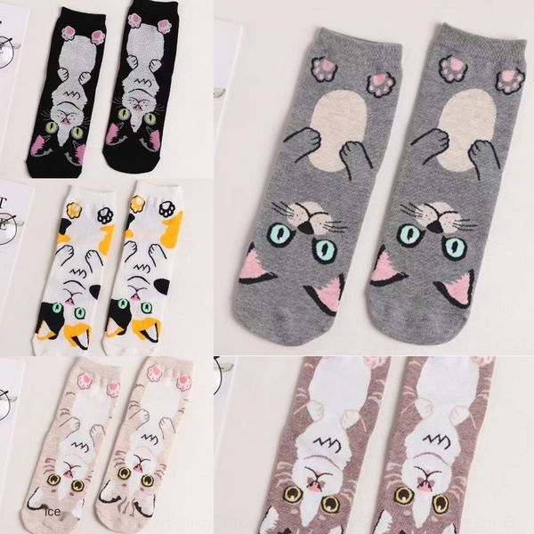 

осень зима новый мультфильм хлопка stockingssocks и stockingswomen в средней длины персонализированные хлопка японский и корейский стиль жен, Black