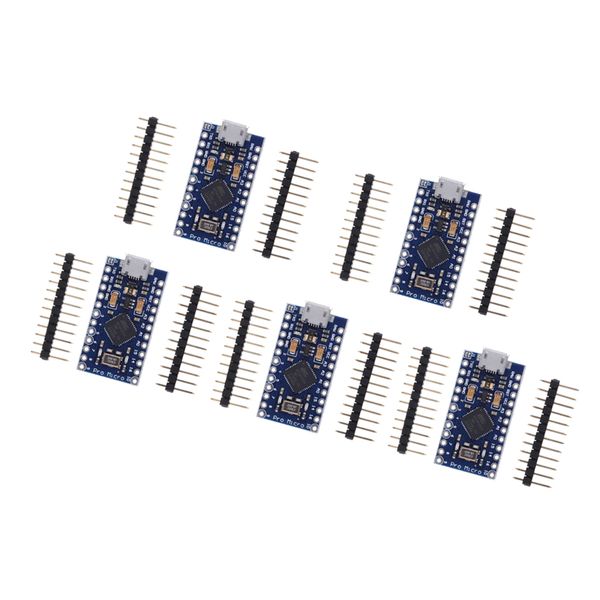 

5pieces micro usb pro development board - microcontroller atmega32u4 5v 16mhz bootloadered - compatible to for (with pin header