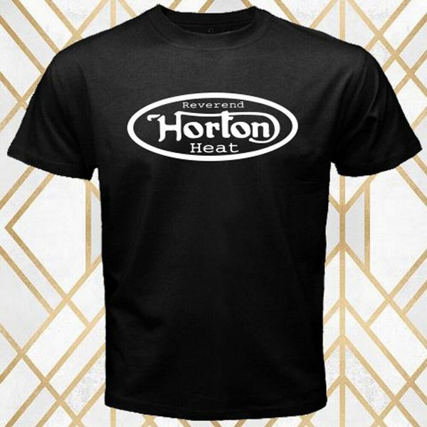 

reverend horton heat famous musician logo men's black t-shirt size s 3xl street plus size tee shirt