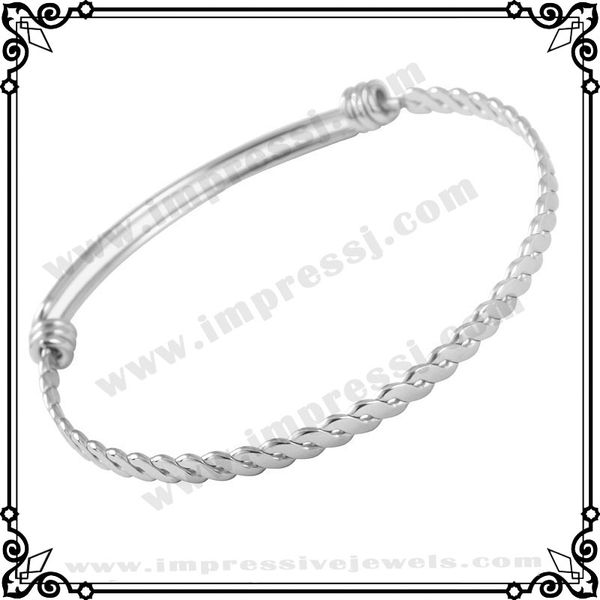 

ijb0273 stainless steel 1.5mm thick triple loop adjustable bracelet & bangles for woman expandable bracelet trendy wedding gift, Black