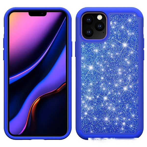 

bling glitter shockproof cell phone case cover for iphone 5.8 2019 6.1 2019 6.5 2019 tpu frame skin case oppbag