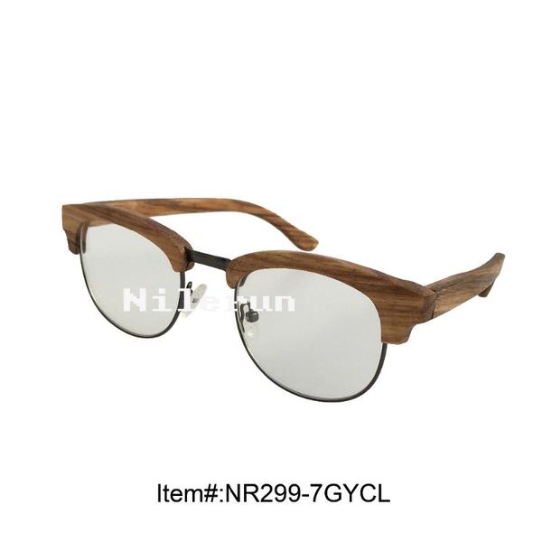 

sunglasses novelty grey metal zebra wood optical glasses, White;black